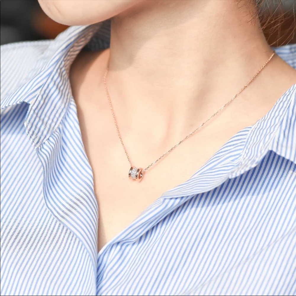 New Women’s Fancy Silver Diamond Necklace - Picture 4 of 5